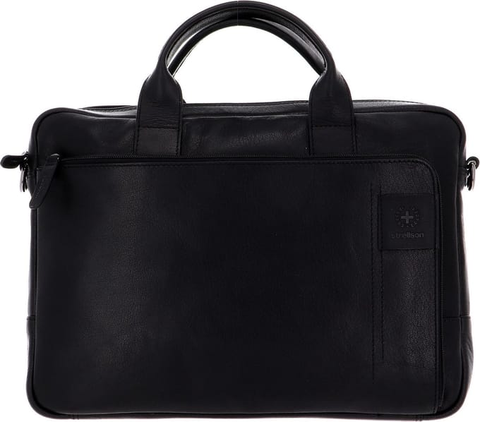 Laptoptas van echt runderleer, model 'HYDE PARK BRIEFBAG'