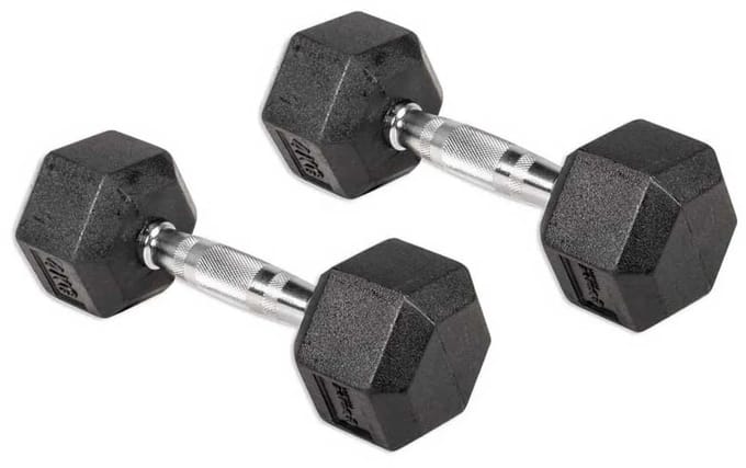Olive Rubber Hex 5kg Dumbbell 2 Eenheden Zwart,Zilver 5 kg