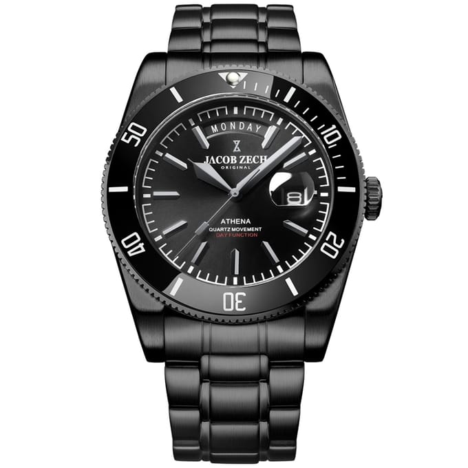Jacob Zech - Heren Horloge Athena - Zwart