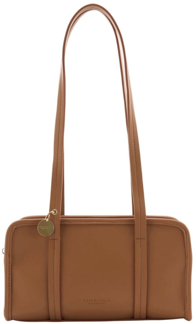 SEIDENFELT MANUFAKTUR schoudertas Nelma Bowling Bag Toffee Lichtbruin