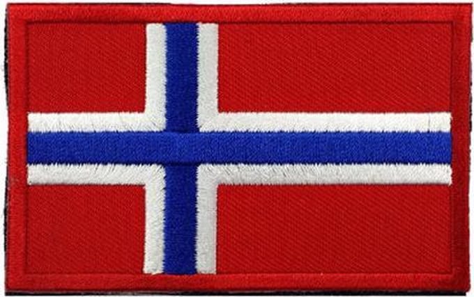 AuBor ®. Patch Scandinavië, Noorwegen  75mm x 50mm