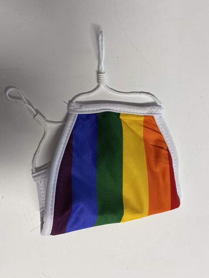 Regenboog mondkapje - 3-laags