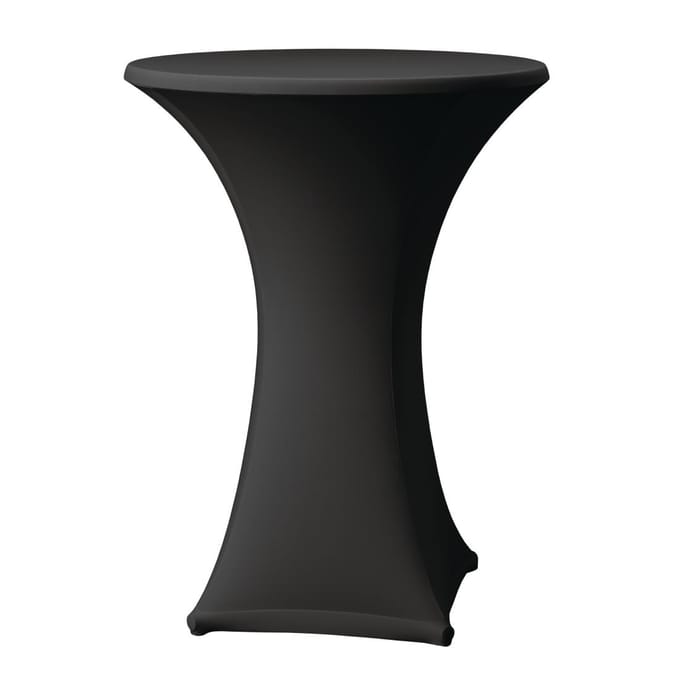 statafelrok stretch D1 - Ø 80-85cm - incl.topcover - zwart
