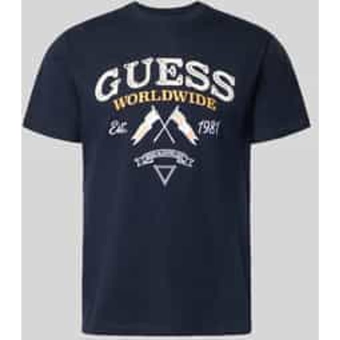 T-shirt met ronde hals en labelstitching