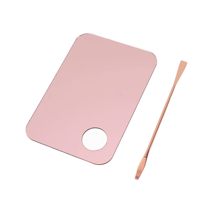 Roségoud Foundation Mengbakje Spatel Set Foundation Houder Plaat Make-up Nail Art Palet white