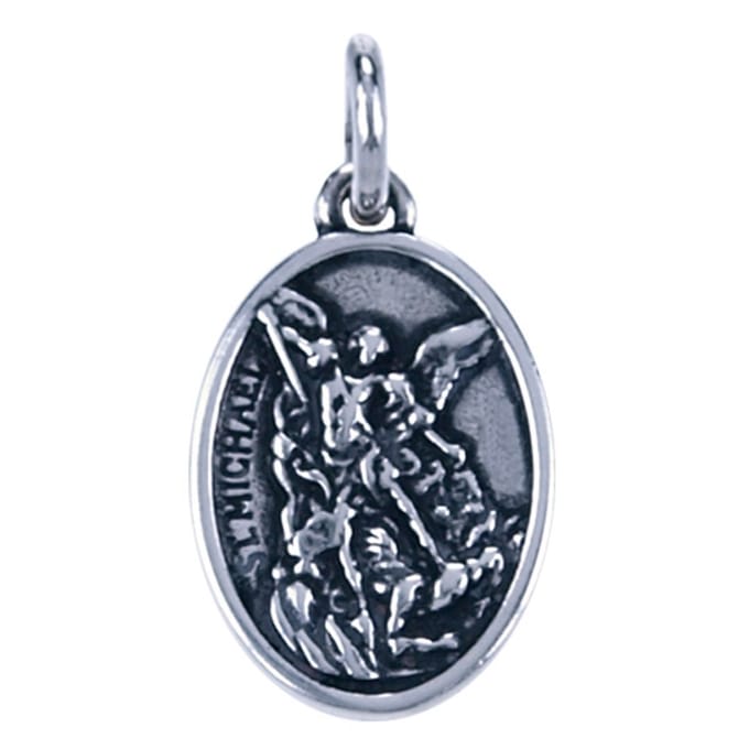 Zilveren Aartsengel Michael ketting hanger