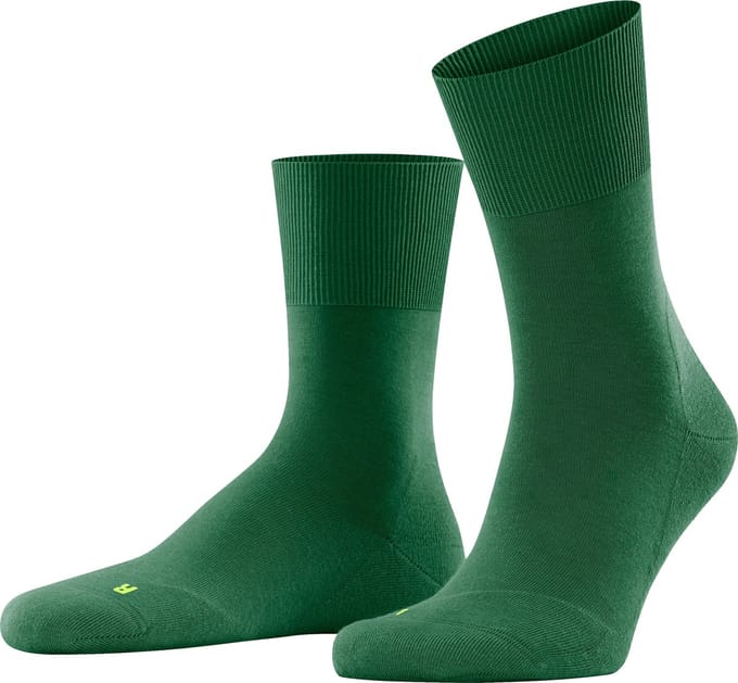 FALKE Run eenkleurig katoen functioneel materiaal sokken unisex groen - maat 39-41