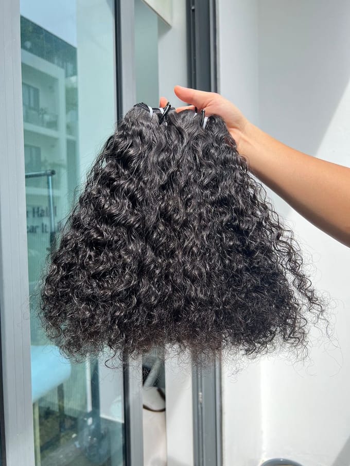 AAA Vietnamese one donor hair extensions 1B -100% virgin haar- 14”& 16.” Bundles