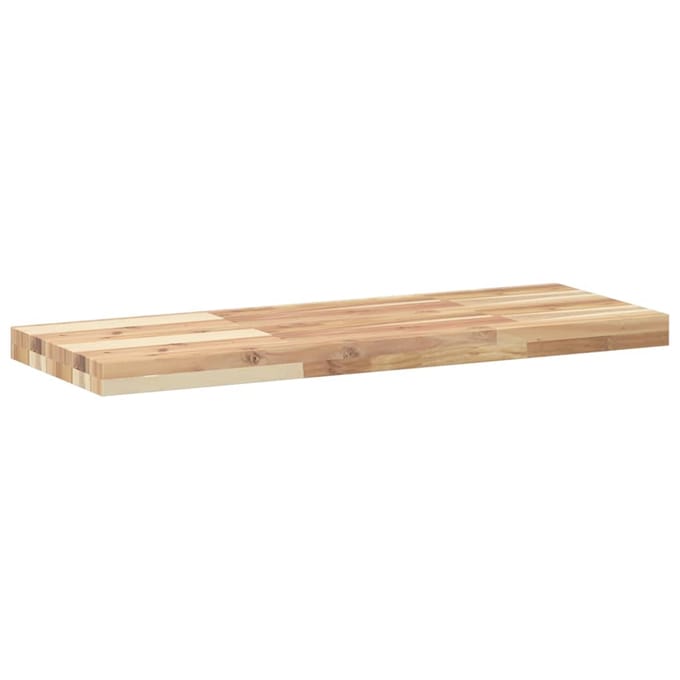 vidaXL - Wandschappen - 2 - st - zwevend - 80x30x4 - cm - onbehandeld - acaciahout