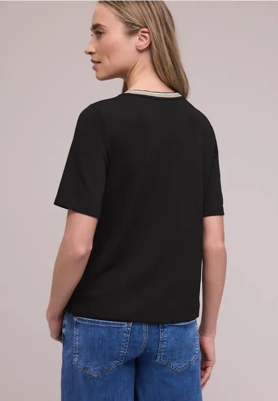 Shirt met contrastdetail