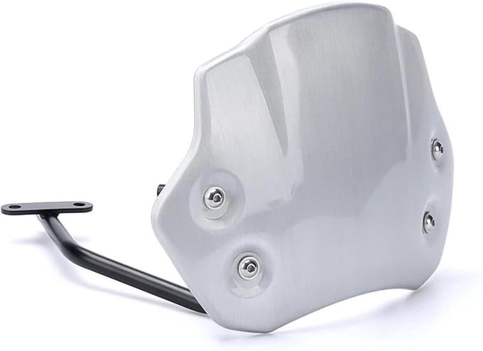 Motor Windscherm - Flyscreen Kuip - Comfortabel Rijden - Aluminium Constructie - 600 Gram - Zilver