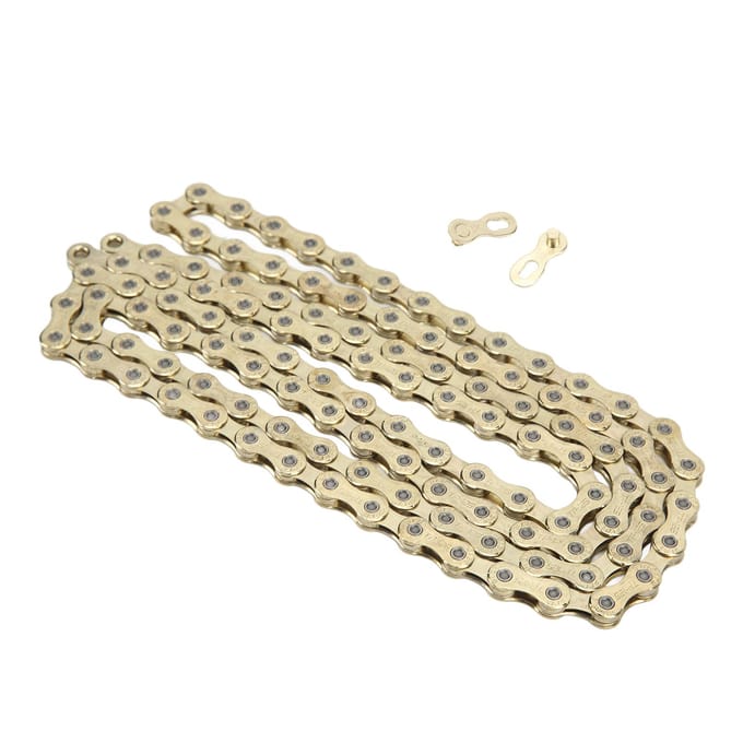 Fietsketting 12 Speed 116 Schakels Roestvrij Compact Koolstofstaal Mountainbikeketting voor Mountainbikes beige