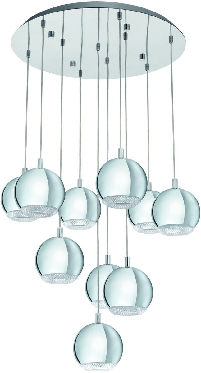 EGLO Conessa - Hanglamp - 10 Lichts - Ø580mm. - Chroom - Helder