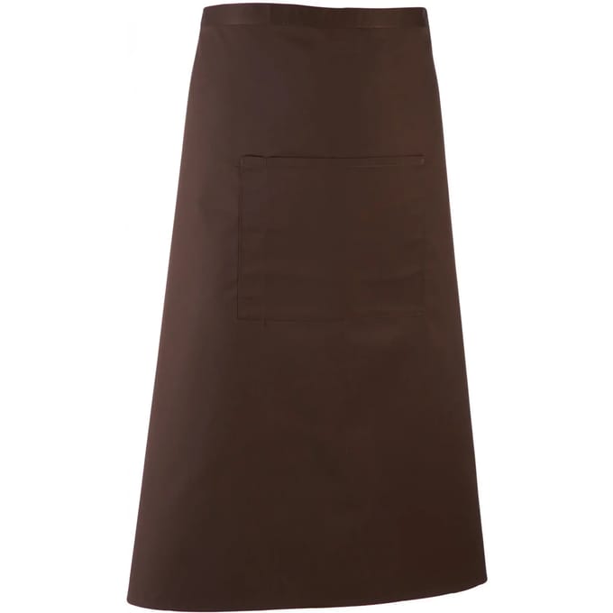 Schort/Tuniek/Werkblouse Unisex One Size Premier Brown 65% Polyester, 35% Katoen