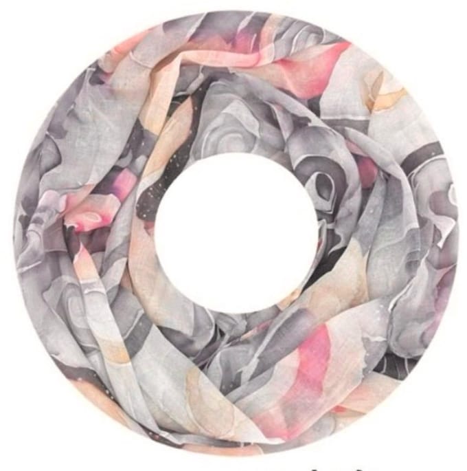 Dunne Colsjaal - Print - (33725#) - Grijs