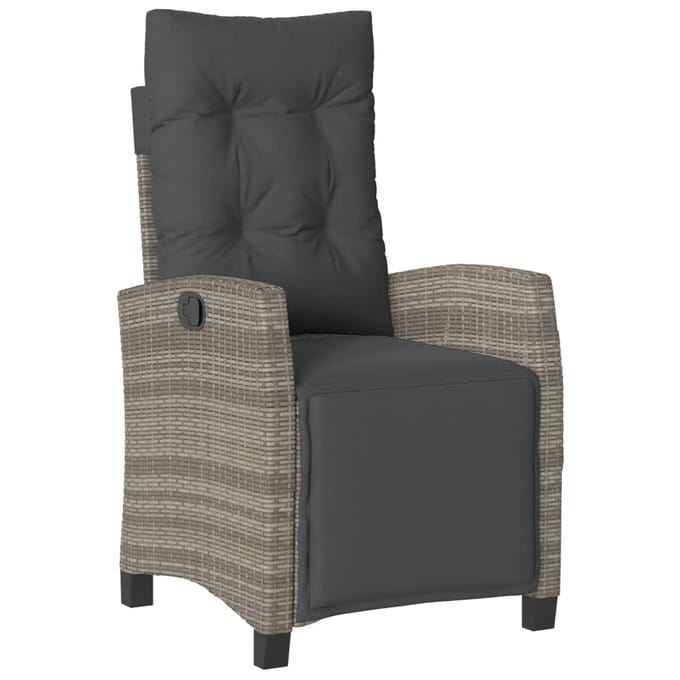 vidaXL - 9-delige - Tuinset - met - kussens - poly - rattan - grijs