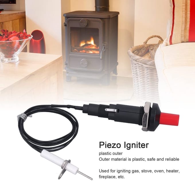 Dailygoody - Piezo ontsteking - Push button - 1 Meter - Thuis restaurant keuken - Open haard oven kachel