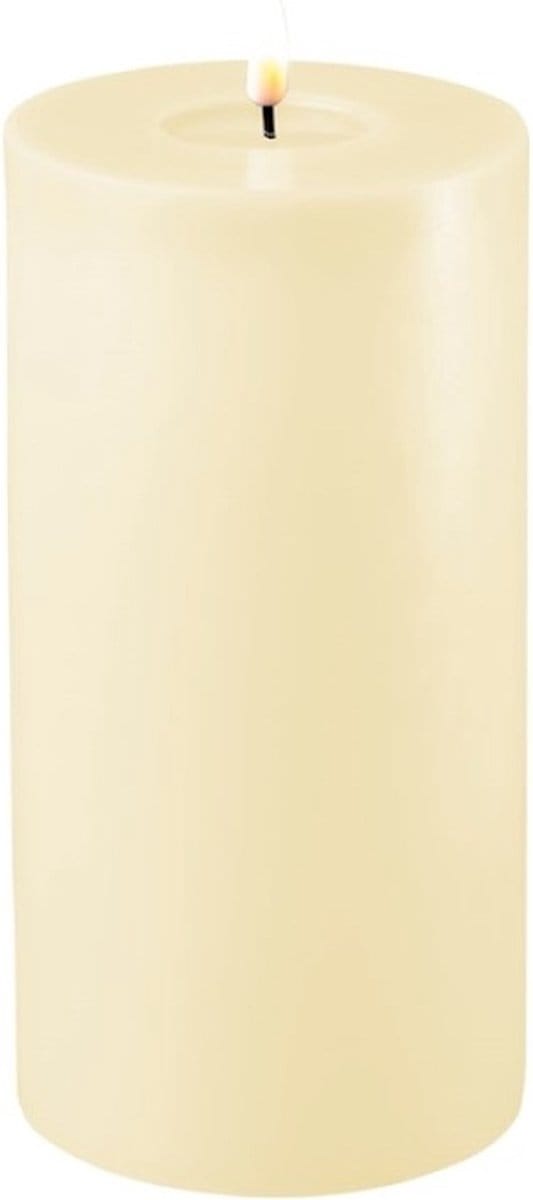 Deluxe Homeart - LED stompkaars 10 x 20cm - roomwit wit
