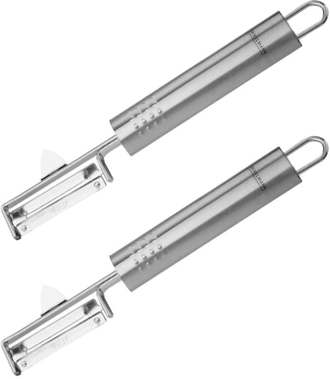 Set van 2 roestvrijstalen groenteschillers 19 cm Fackelmann Ovaal