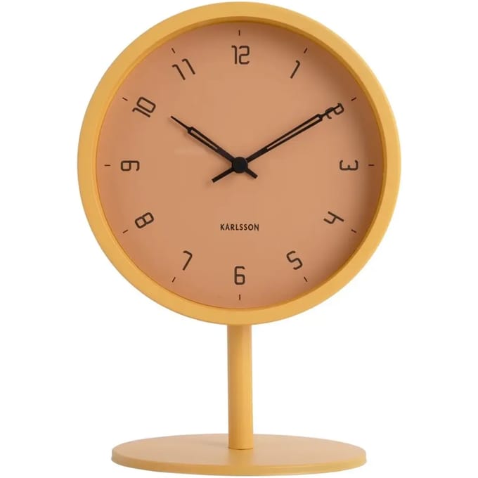 Karlsson Tafelklok Stark - Geel - Ø15cm - Modern