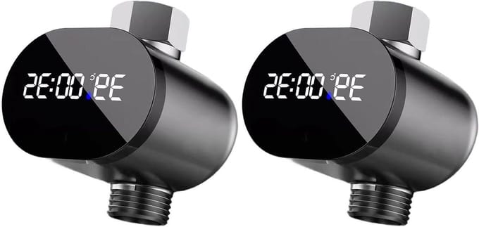 Douche Thermometer Timer - Badmeter Water - Veilig Baden - Realtime Temperatuur - DN15 Compatibel - Zilver