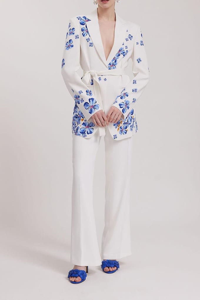 Anne Fontaine Yara White Größe: 40 | Blazer Outlet | Damen | Weiß