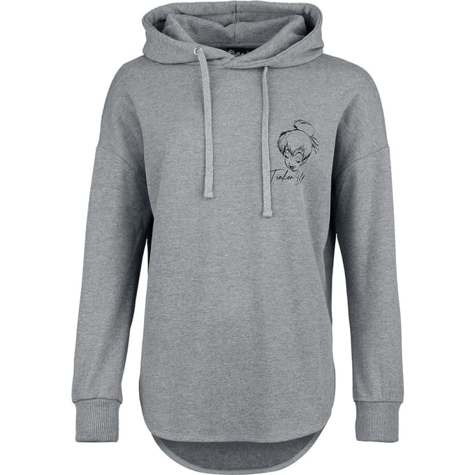 Tinker Bell - Disney Trui met capuchon - Sketch - S - voor Vrouwen - grijs gemêleerd