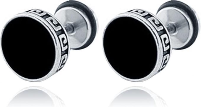 Studs Mannen – Oorknopjes – Oorbellen Heren - Griekse Sleutel – 10mm