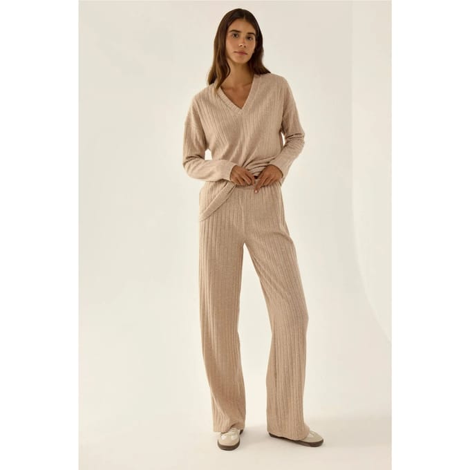 Beige Loungewear Set