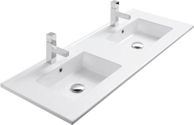 Ben Mercure Wastafel 121x46x2 cm Glans Wit