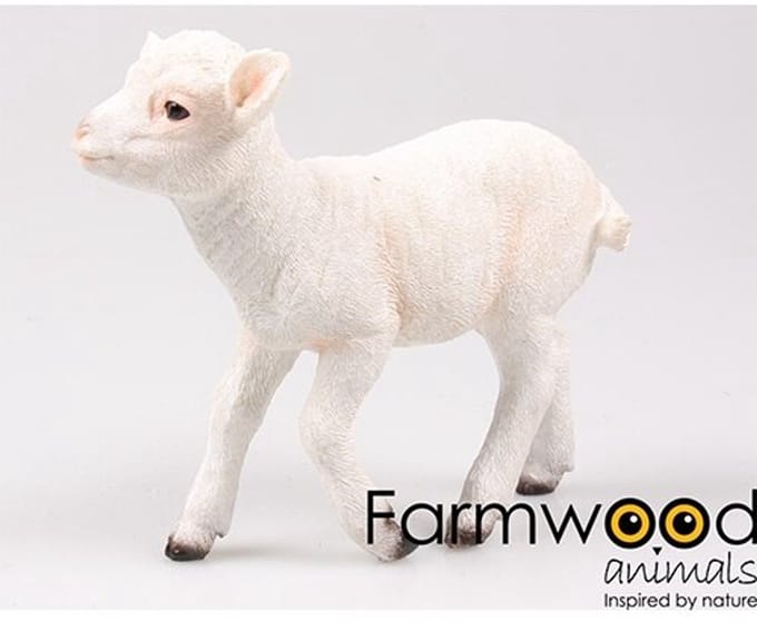 Lam spring staand 20x8,5x18 cm Farmwood Animals