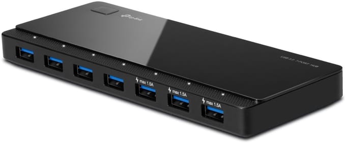 TP-Link UH700 interface hub USB 3.2 Gen 1 (3.1 Gen 1) Micro-B 5000 Mbit/s Zwart