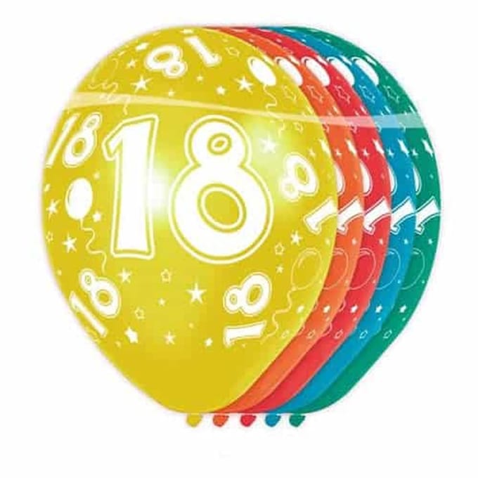 Folat - Ballonnen 18 jaar (5st)