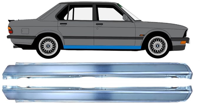 Volledige dorpel voor BMW 5 E28 1981-1987 / Links + Rechts / Set