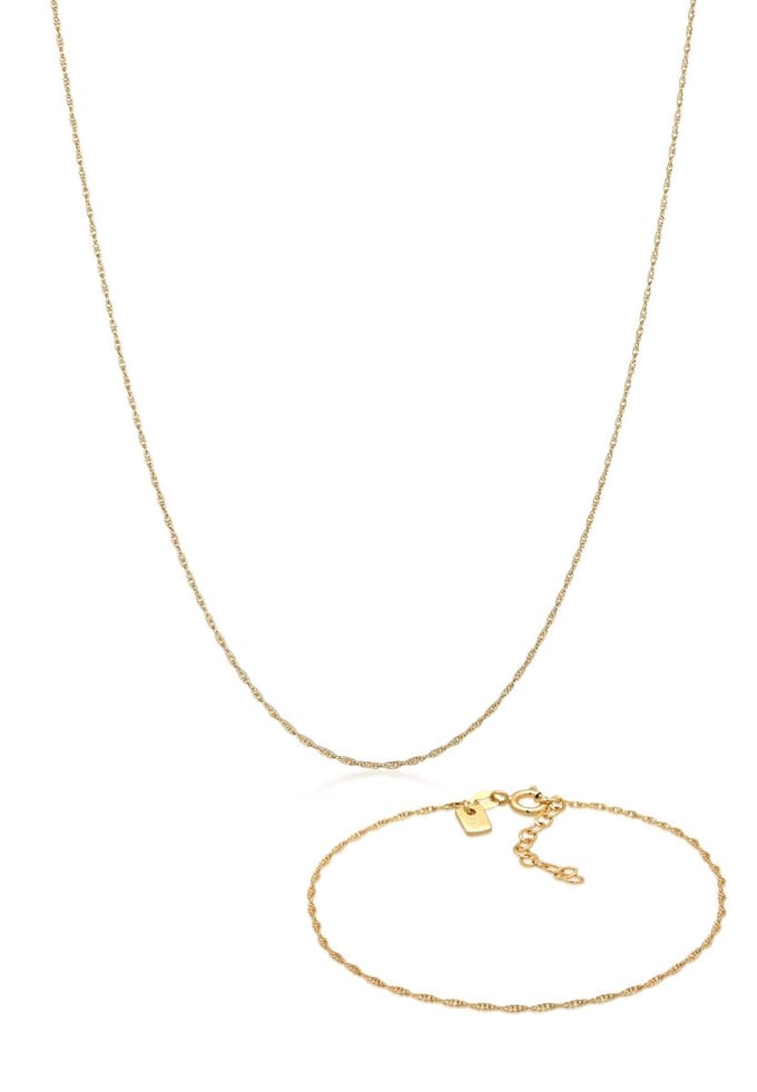 KUZZOI - Sieraden Set - Heren Basis Set Gedraaid in 925 sterling zilver - Heren