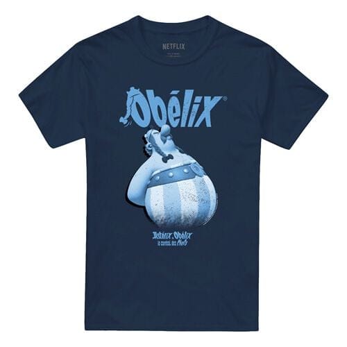 Asterix T-shirt - Obelix Blue Grump - S tot XXL - voor Mannen - navy