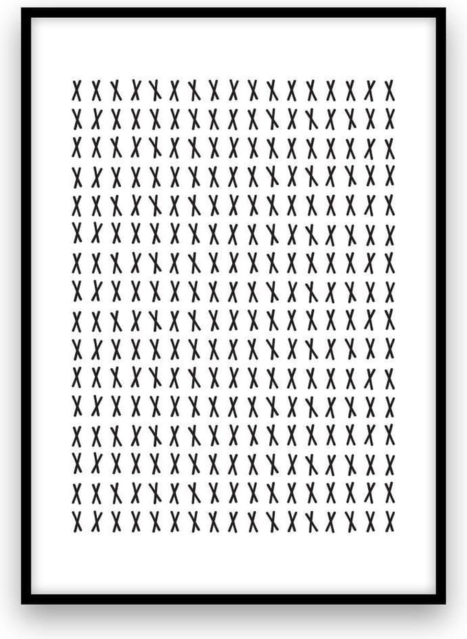 Poster: A thousand kisses - A4 - Zwart-wit