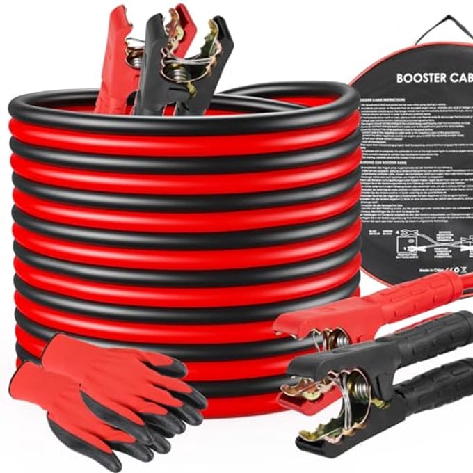 Startkabels Auto - Accukabels - Motor Starten - Extra Dikke Kabel - 6 Meter 1500A - Zwart Rood