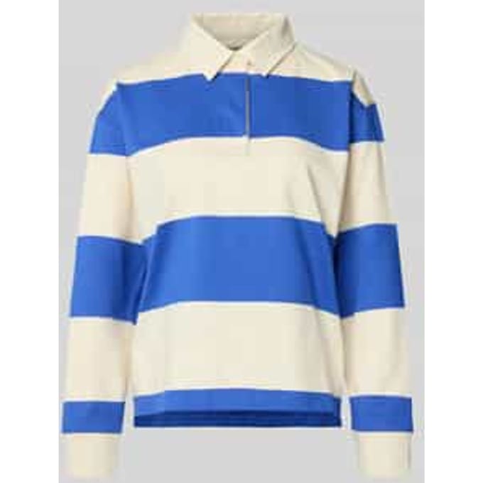 Regular fit poloshirt met lange mouw met verborgen knoopsluiting