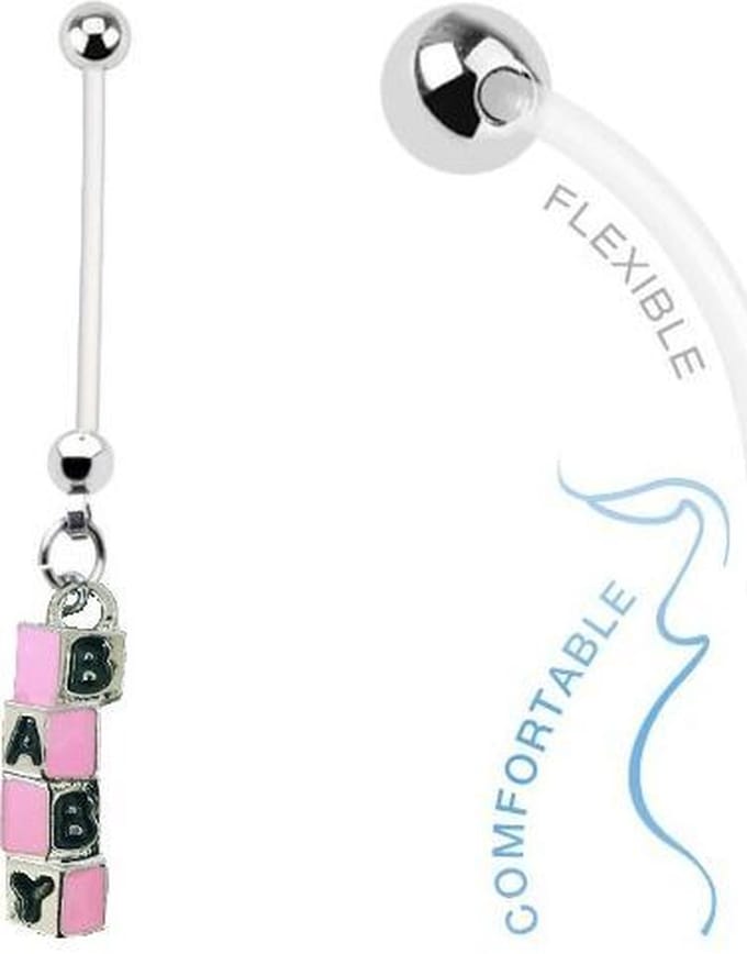 Fako Bijoux® - Zwangerschapspiercing - Blokken Baby
