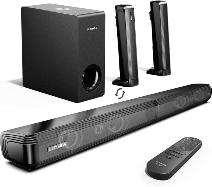 Stemily Soundbar - Met Subwoofer - Multi-Monteerbaar - 200W - Bluetooth 5.3 - Verstelbare Bas - Met Afstandbediening