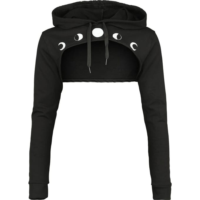 Outer Vision - Gothic Trui met capuchon - Doris - S tot 4XL - voor Vrouwen - zwart