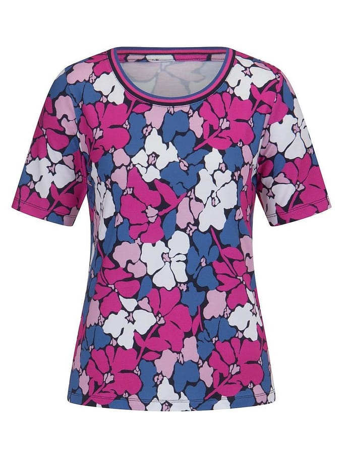 Shirt ronde hals Van Peter Hahn blauw