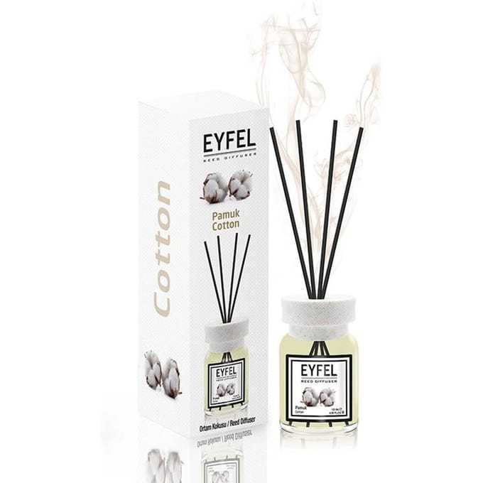 EYFEL - REED DIFFUSER - GEURSTOKJES - HUISPARFUM - COTTON - 120ML