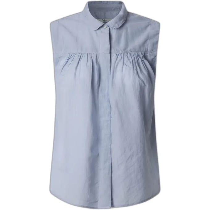 Pepe Jeans Derby Mouwloos Shirt Blauw M Vrouw