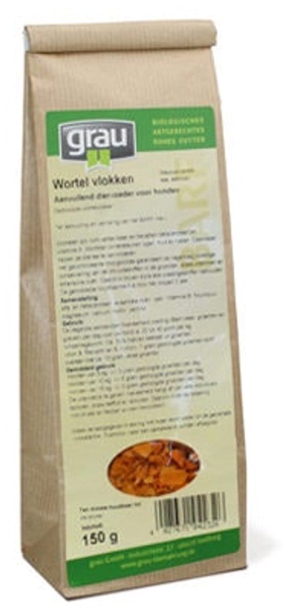 GRAU Gedroogde Wortel Vlokken - 150 gram