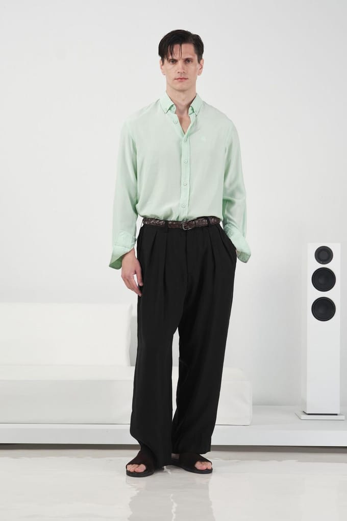 Tailored Wijde Pantalon met Plooien