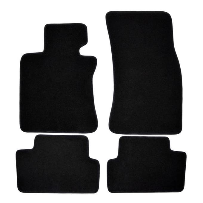 Tapis de sol - BMW - E63 - Noir - 4 pièces - Renforcé sous les pédales