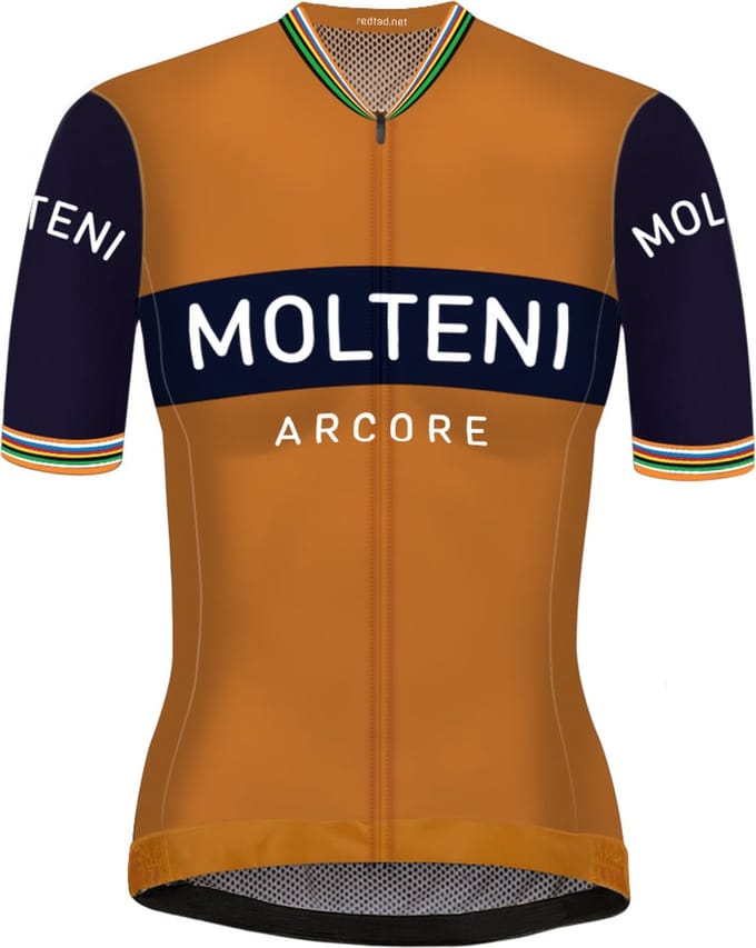 Retro Dames Wielershirt Molteni Oranje - REDTED - L