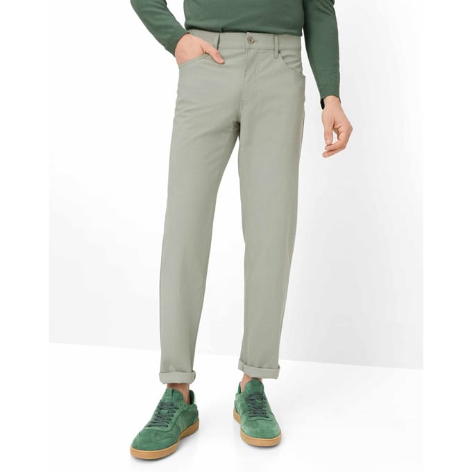 Brax Heren Broek  Style CADIZ HERB, groen, maat 33/36